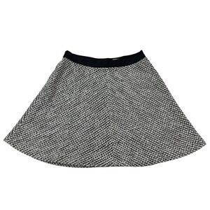 Ann Taylor LOFT Womens XS XSMALL Tweed Black/White‎ Stretch A-Line Skirt NEW NWT